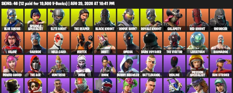 Fortnite account inventory for LVL 413 - Blue Squire - Sparkle Specialist - 46 Outfits