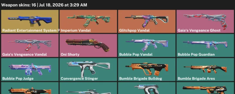 Valorant Accounts listing: LVL 28 · Bubble Pop Guardian & Bubble Pop Judge · 16 Skins - Platinum 3, 16 skins