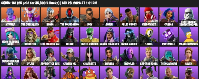 Fortnite account inventory for Kymera - The Cube Queen - 120 Outfits