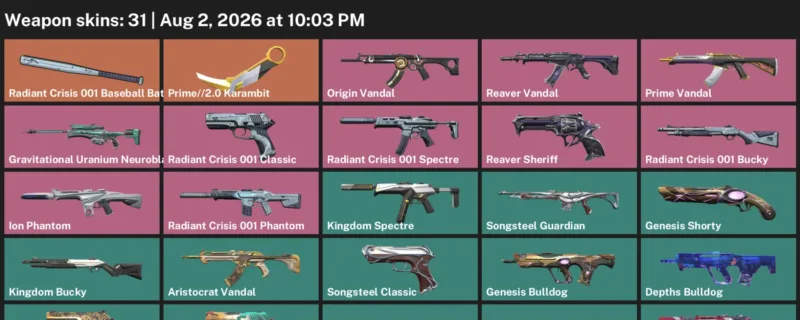 Valorant account inventory for LVL 28 · 2.0 Karambit & 31 Skins Prime