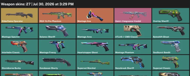 Valorant Accounts listing: LVL 309 · ATLAS // CMD Classic & Byteshift Ghost · 27 Skins - Platinum 1, 27 skins