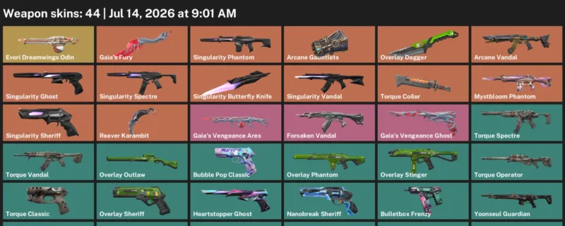 Valorant Accounts listing: LVL 90 · Overlay Dagger & Singularity Butterfly Knife · 44 Skins - Bronze 3, 44 skins