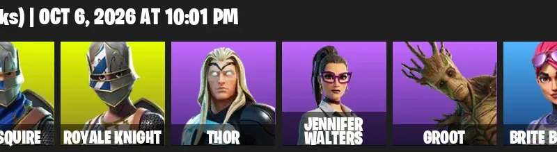 Fortnite account inventory for Black Knight - Sparkle Specialist - 10 Outfits