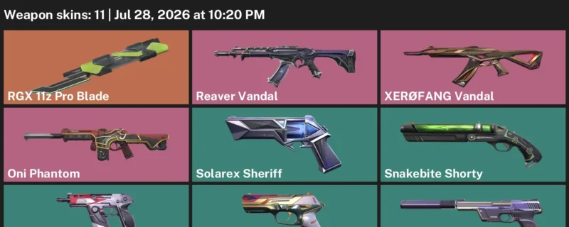 Valorant Accounts listing: LVL 151 · RGX 11z Pro Blade · 11 Skins - Platinum 1, 11 skins