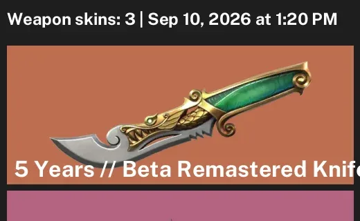 Valorant account inventory for LVL 36 · Neptune Vandal & Beta Remastered Knife