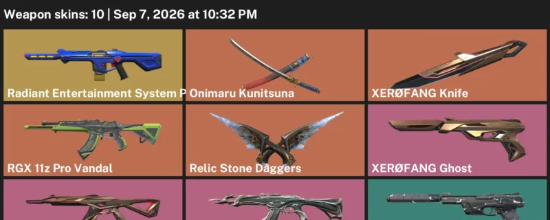 Valorant account inventory for LVL 89 · Onimaru Kunitsuna & RGX 11z Pro Vandal