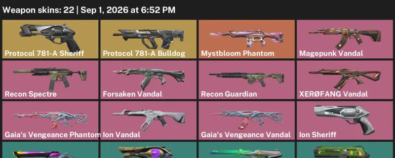 Valorant account inventory for LVL 197 · Ion Sheriff & Forsaken Vandal