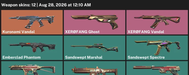Valorant account inventory for LVL 86 · Emberclad Phantom & Kuronami Vandal