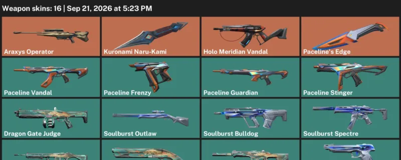 Valorant account inventory for LVL 40 · 16 Skins Araxys Operator & Araxys Operator & Dragon Gate Ares