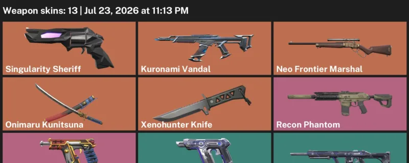 Valorant Accounts listing: LVL 55 · Xenohunter Knife · 13 Skins - Unranked, 13 skins