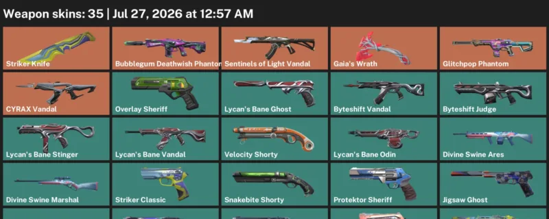 Valorant Accounts listing: LVL 177 · Striker Knife · 35 Skins - Diamond 3, 35 skins