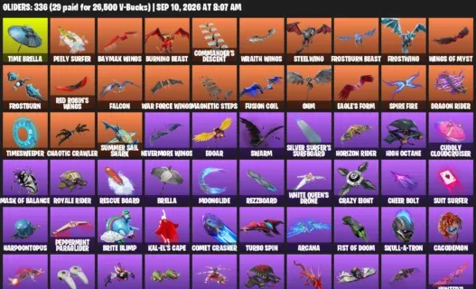 Fortnite account inventory for LVL 5698 - John Wick - Elite Agent - 712 Outfits