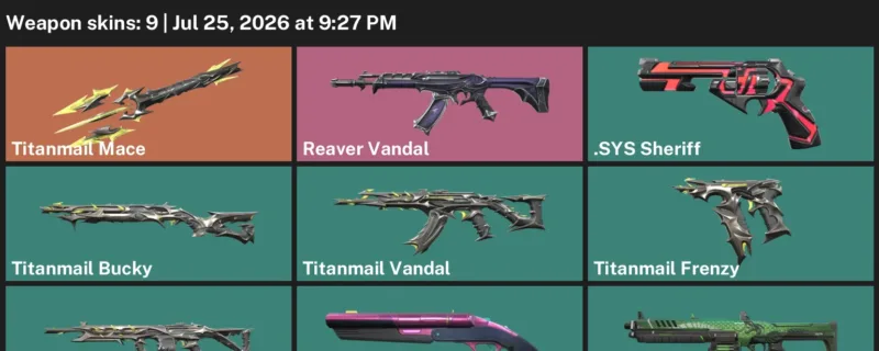 Valorant Accounts listing: LVL 7 · .SYS Sheriff & Coalition: Cobra Judge · 9 Skins - Unranked, 9 skins