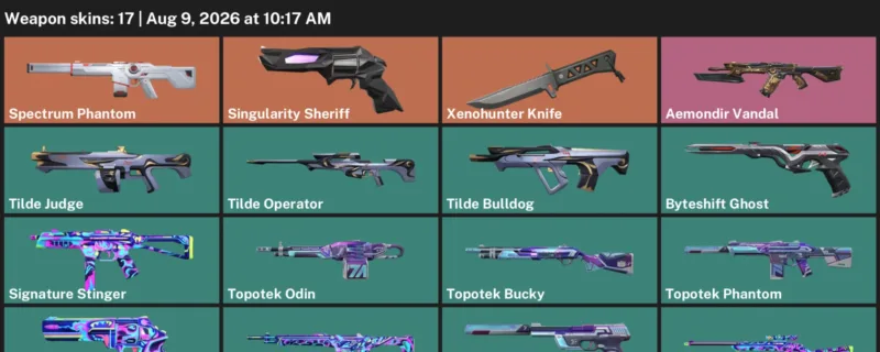 Valorant account inventory for LVL 79 · Xenohunter Knife & Aemondir Vandal