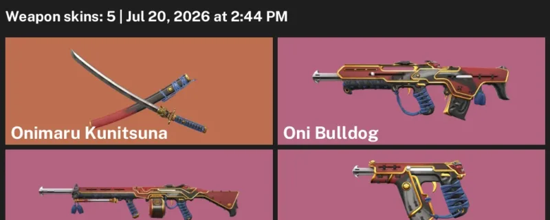 Valorant Accounts listing: LVL 37 · Oni Ares & Oni Bulldog · 5 Skins - Iron 2, 5 skins