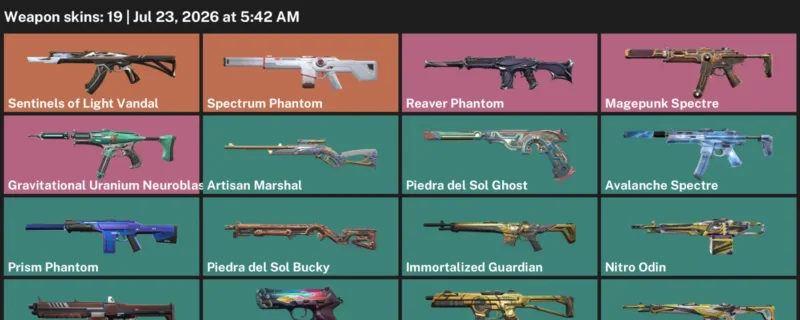 Valorant Accounts listing: LVL 38 · Artisan Marshal & Avalanche Spectre · 19 Skins - Silver 2, 19 skins
