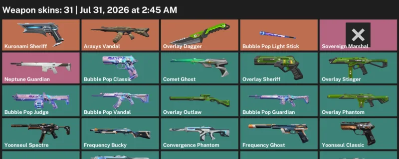 Valorant Accounts listing: LVL 57 · Overlay Dagger · 31 Skins - Gold 2, 31 skins