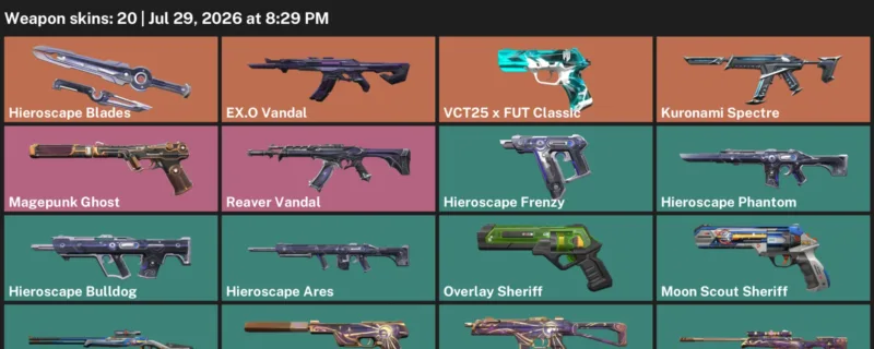 Valorant Accounts listing: LVL 71 · Celestia Ghost & Celestia Operator · 20 Skins - Silver 1, 20 skins