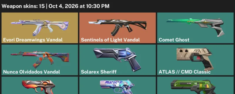 Valorant account inventory for LVL 212 · Evori Dreamwings Vandal & Immortalized Sheriff