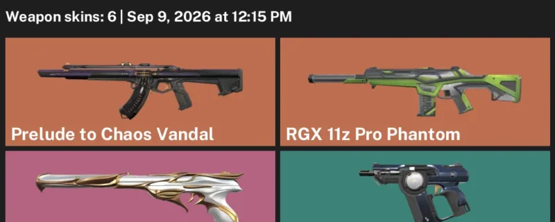 Valorant account inventory for LVL 26 · RGX 11z Pro Phantom & Sovereign Ghost