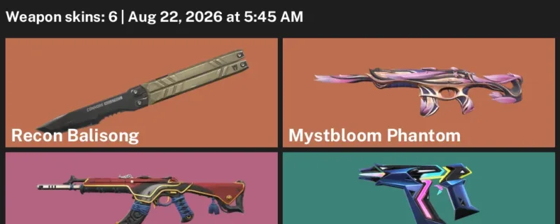 Valorant account inventory for LVL 55 · Oni Vandal & Mystbloom Phantom