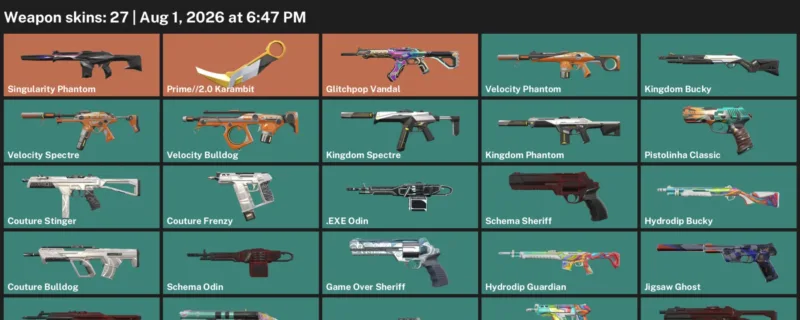 Valorant account inventory for LVL 97 · 2.0 Karambit & 27 Skins Prime