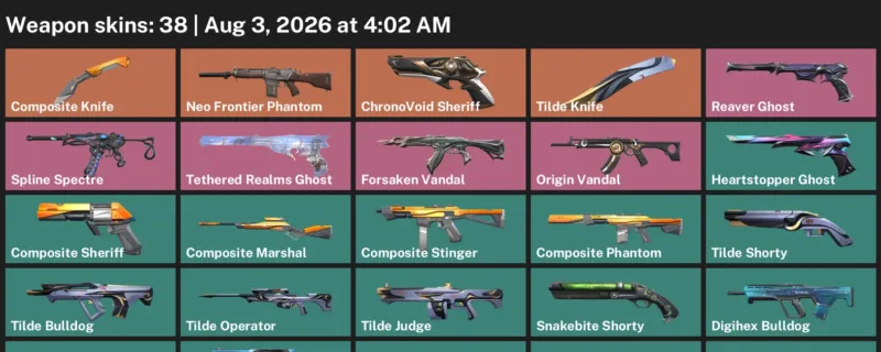 Valorant account inventory for LVL 170 · ChronoVoid Sheriff & Tilde Knife