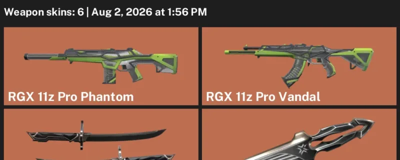 Valorant account inventory for LVL 71 · RGX 11z Pro Vandal & RGX 11z Pro Phantom