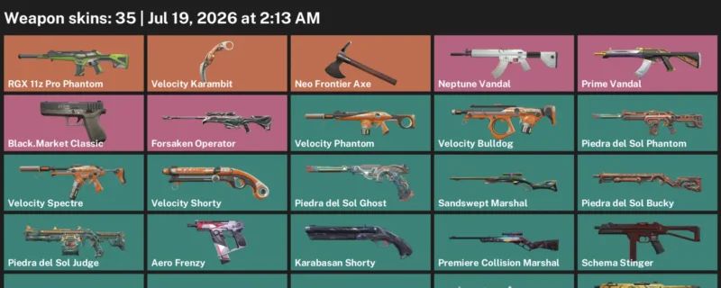 Valorant Accounts listing: LVL 113 · Velocity Karambit · 35 Skins - Gold 1, 35 skins
