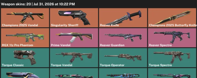 Valorant account inventory for LVL 60 · Champions 2025 Vandal & Reaver Knife