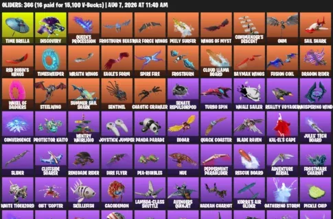 Fortnite account inventory for LVL 10764 - Galaxy - Darth Vader - 481 Outfits