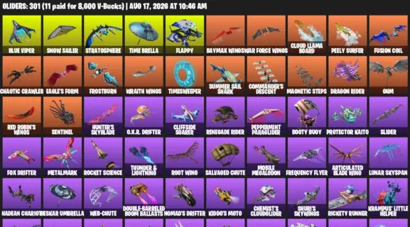 Fortnite account inventory for LVL 7389 - Trinity Trooper - Warpaint - 460 Outfits