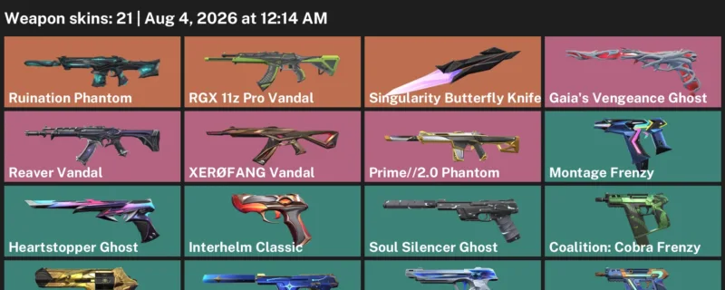 Valorant account inventory for LVL 256 · Singularity Butterfly Knife & Immortalized Sheriff