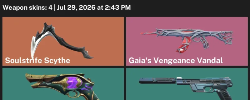 Valorant Accounts listing: LVL 56 · Soulstrife Scythe · 4 Skins - Gold 2, 4 skins