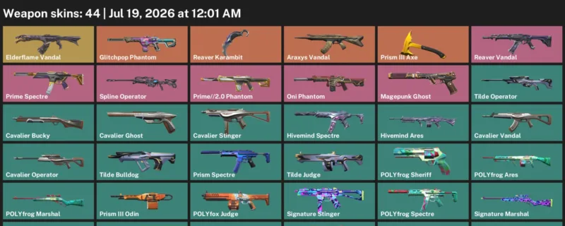 Valorant Accounts listing: LVL 63 · Reaver Karambit · 44 Skins - Silver 3, 44 skins