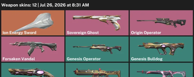 Valorant Accounts listing: LVL 47 · Ion Energy Sword · 12 Skins - Unranked, 12 skins