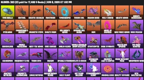 Fortnite account inventory for LVL 3811 - Rogue Agent - Xander - 487 Outfits