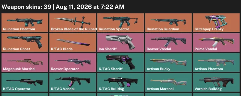 Valorant account inventory for LVL 90 · Tac Blade & Glitchpop Frenzy
