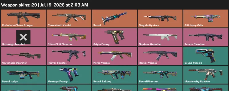 Valorant Accounts listing: LVL 97 · Bound & Bound Bulldog · 29 Skins - Silver 2, 29 skins