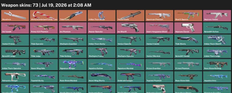 Valorant Accounts listing: LVL 150 · Iridian Thorn Blade & Tilde Knife · 73 Skins - Bronze 1, 73 skins