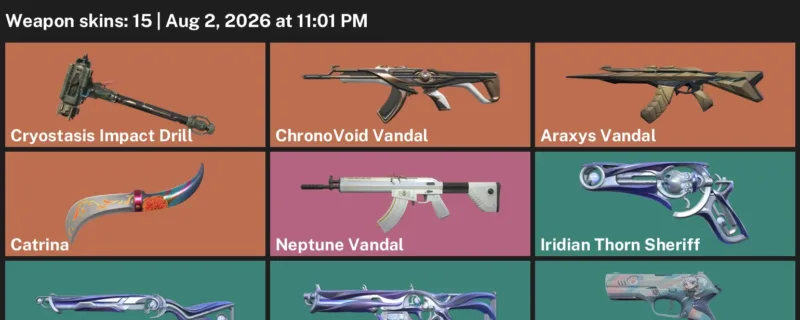 Valorant account inventory for LVL 85 · Araxys Vandal & ChronoVoid Vandal