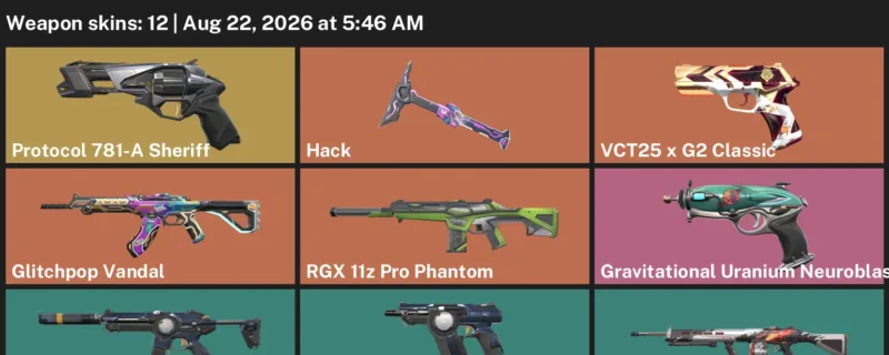 Valorant account inventory for LVL 30 · RGX 11z Pro Phantom & 12 Skins Glitchpop Vandal