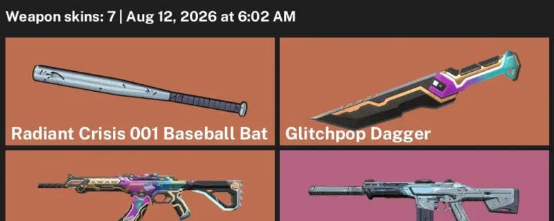 Valorant account inventory for LVL 23 · Glitchpop Dagger & Glitchpop Vandal