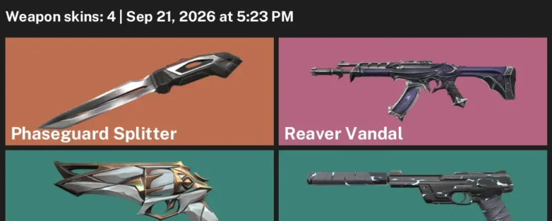 Valorant account inventory for LVL 75 · Reaver Vandal & 4 Skins Keys to Elysium Sheriff