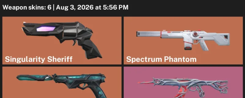 Valorant account inventory for LVL 39 · Spectrum Phantom & Gaia's Vengeance Vandal