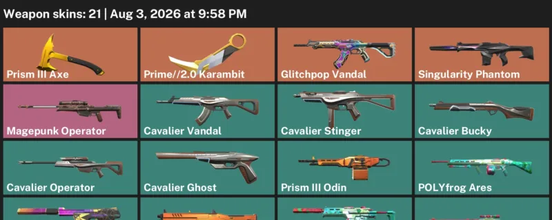 Valorant account inventory for LVL 128 · 2.0 Karambit & 21 Skins Prime