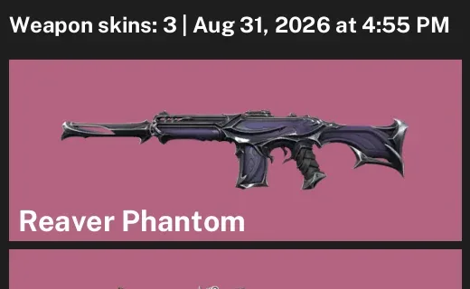 Valorant account inventory for LVL 29 · Magepunk Ghost & Oni Vandal & Reaver Phantom