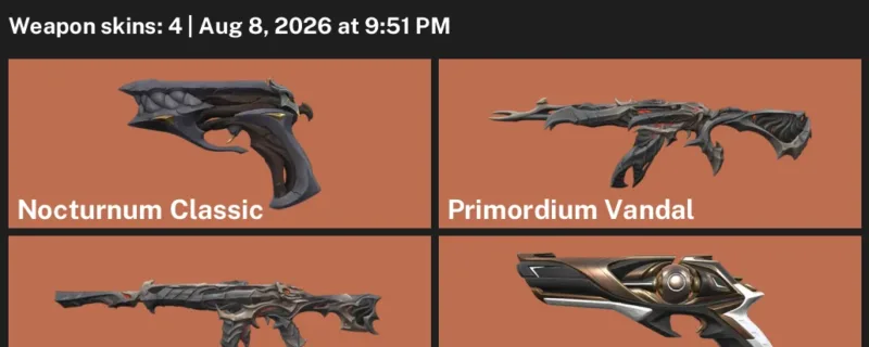 Valorant account inventory for LVL 35 · ChronoVoid Sheriff & Nocturnum Classic