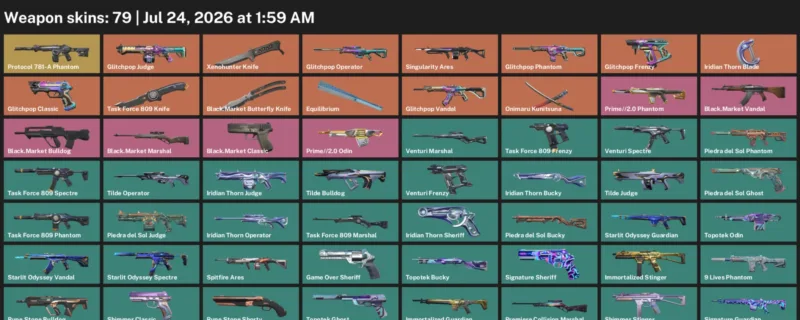Valorant Accounts listing: LVL 146 · Black.Market Butterfly Knife & Iridian Thorn Blade · 79 Skins - Bronze 1, 79 skins