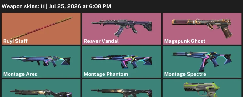 Valorant Accounts listing: LVL 31 · Magepunk Ghost & Montage Ares · 11 Skins - Unranked, 11 skins
